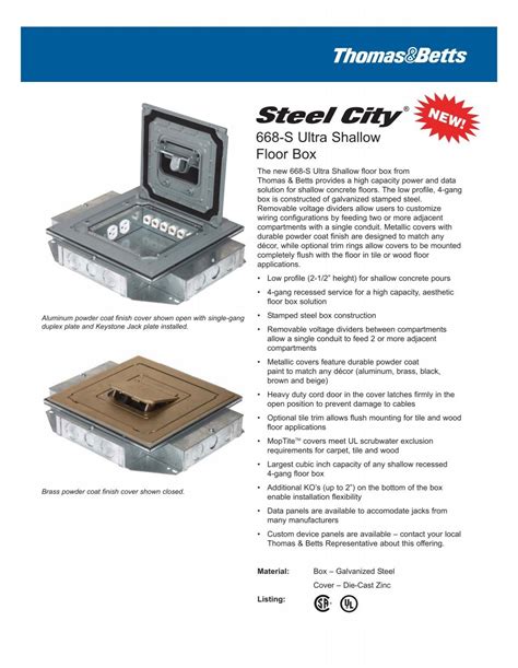 shallow pour concrete box steel city|steel city floor coverings.